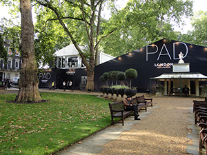 The PAD marquee in Berkeley Square—The Pavilion of Art & Design during London’s Frieze week. Image: Auction Central News.